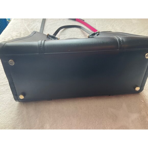 Kate Spade Arbour Hill Kyra Sweetheart Crossbody Hand Bag Black Pink Leather*Rea - Picture 12 of 16